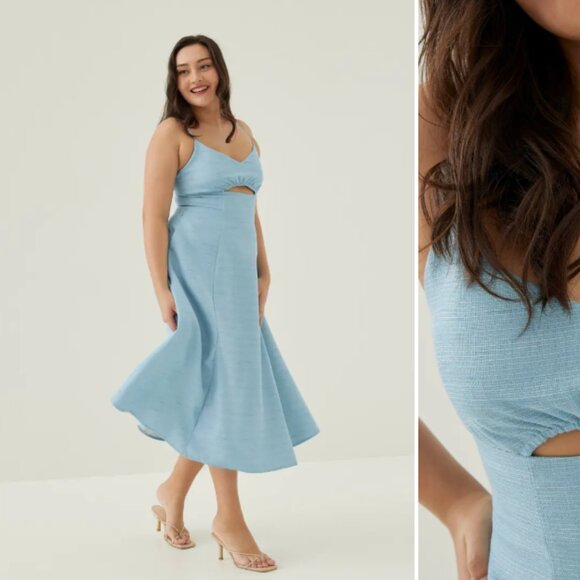 Love Bonito Arla Padded Tweed Fit & Flare Midi Dress - Picture 5 of 12